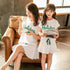 Mommy And I Letter Short Sleeve Lace Up Pleated Skirt Parent-child Two-piece Set